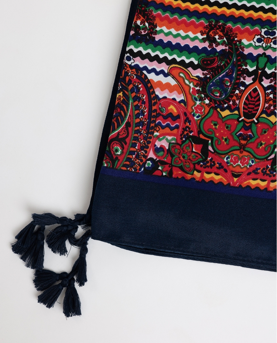 ADMAS Pareo Paisley Picunelas para Mujer MARINO