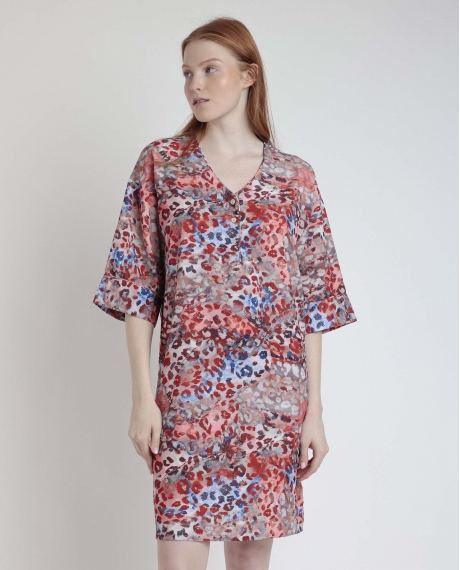 ADMAS Vestido Kimono Manga Francesa Luxury Red para Mujer ROJO