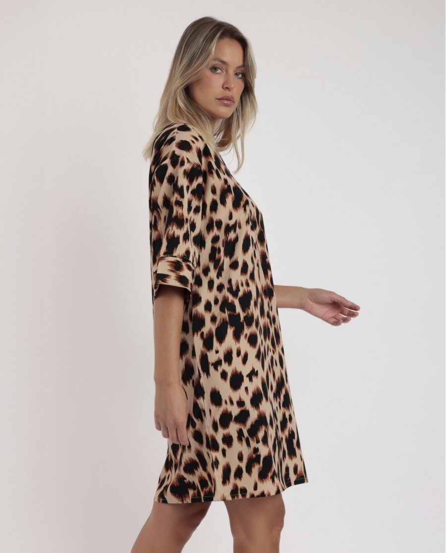 ADMAS Vestido Kimono Manga Francesa Big Skin para Mujer PIEL