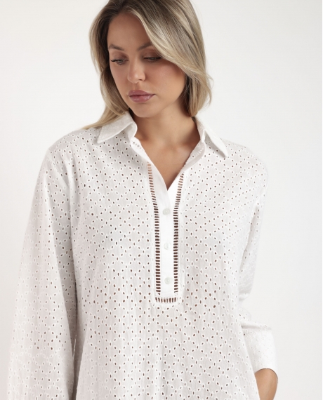 ADMAS Vestido Manga Larga Mykonos para Mujer BLANCO 2