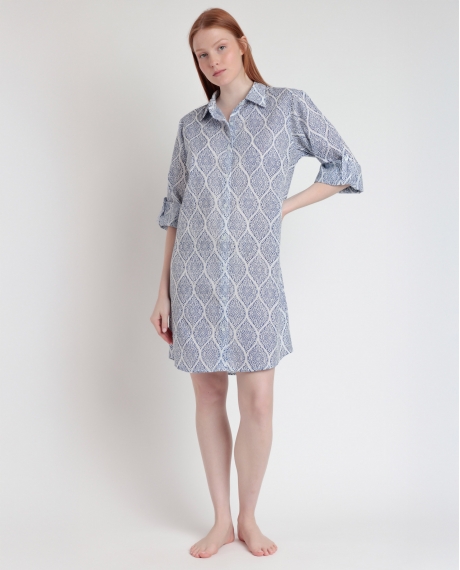 ADMAS Vestido Manga Larga Greek para Mujer MARINO
