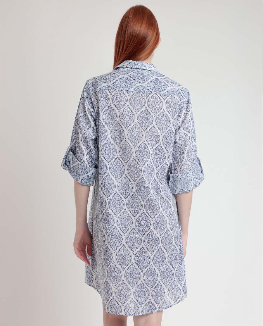 ADMAS Vestido Manga Larga Greek para Mujer MARINO