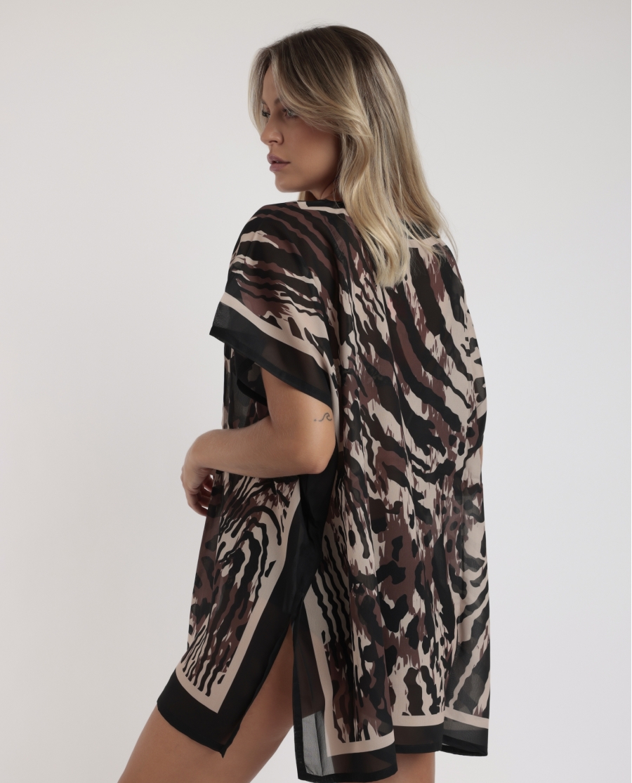 ADMAS Vestido Kaftan Manga Corta Elegant Skin para Mujer PIEL