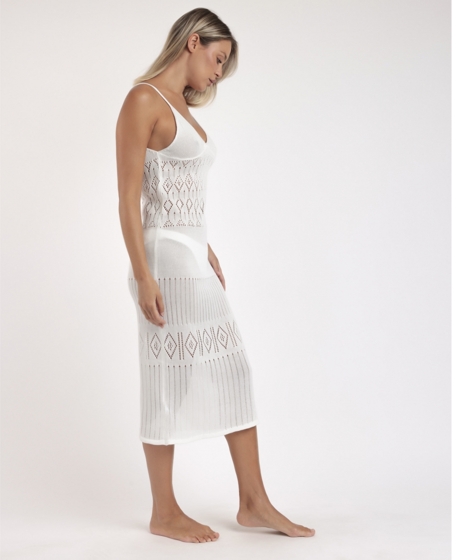 ADMAS Vestido Tirantes Slim para Mujer BLANCO