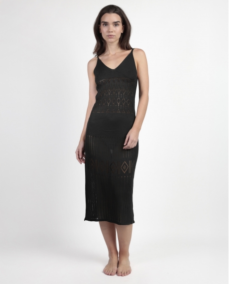 ADMAS Vestido Tirantes Slim para Mujer NEGRO