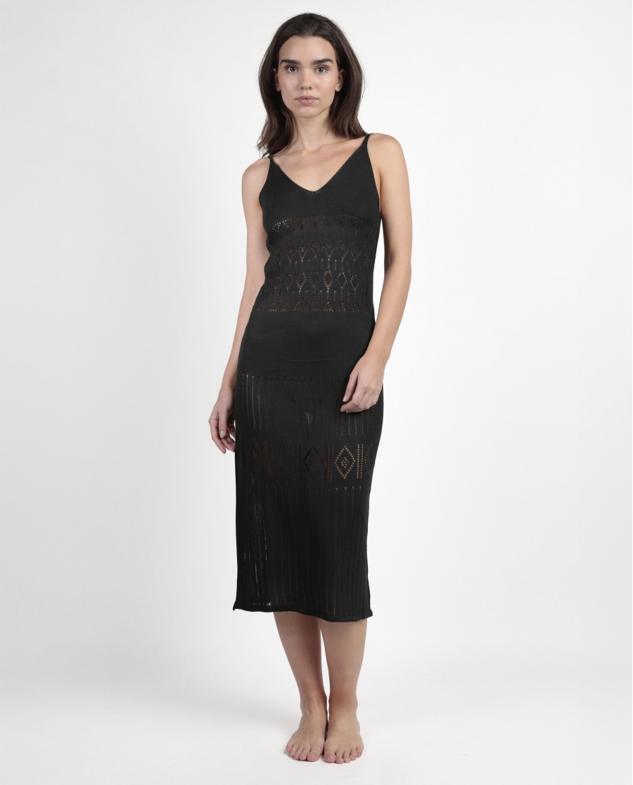 ADMAS Vestido Tirantes Slim para Mujer NEGRO