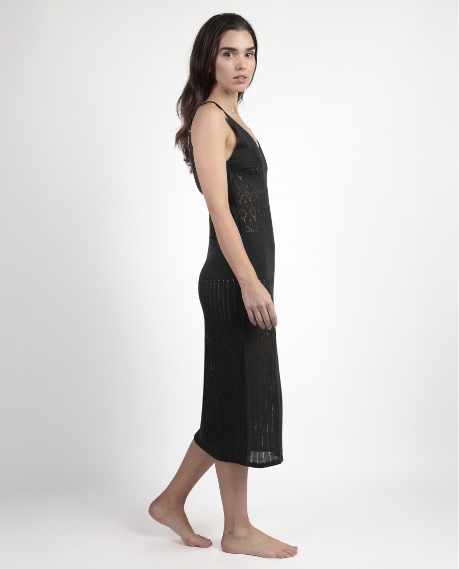 ADMAS Vestido Tirantes Slim para Mujer NEGRO