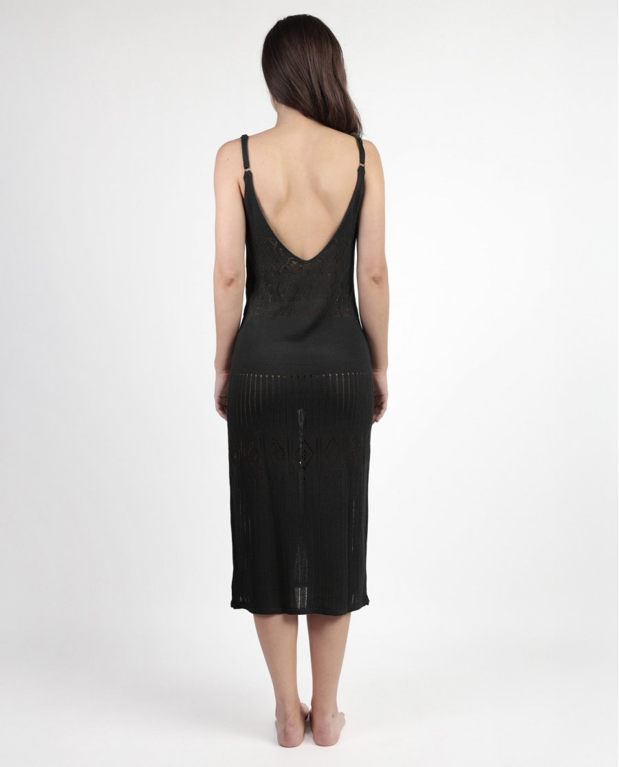 ADMAS Vestido Tirantes Slim para Mujer NEGRO