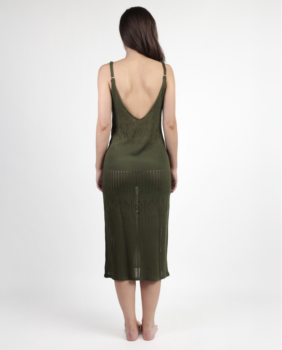 ADMAS Vestido Tirantes Slim para Mujer CAQUI