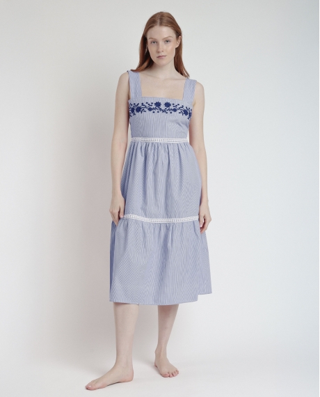 ADMAS Vestido Sin Mangas Sail Time para Mujer AZUL