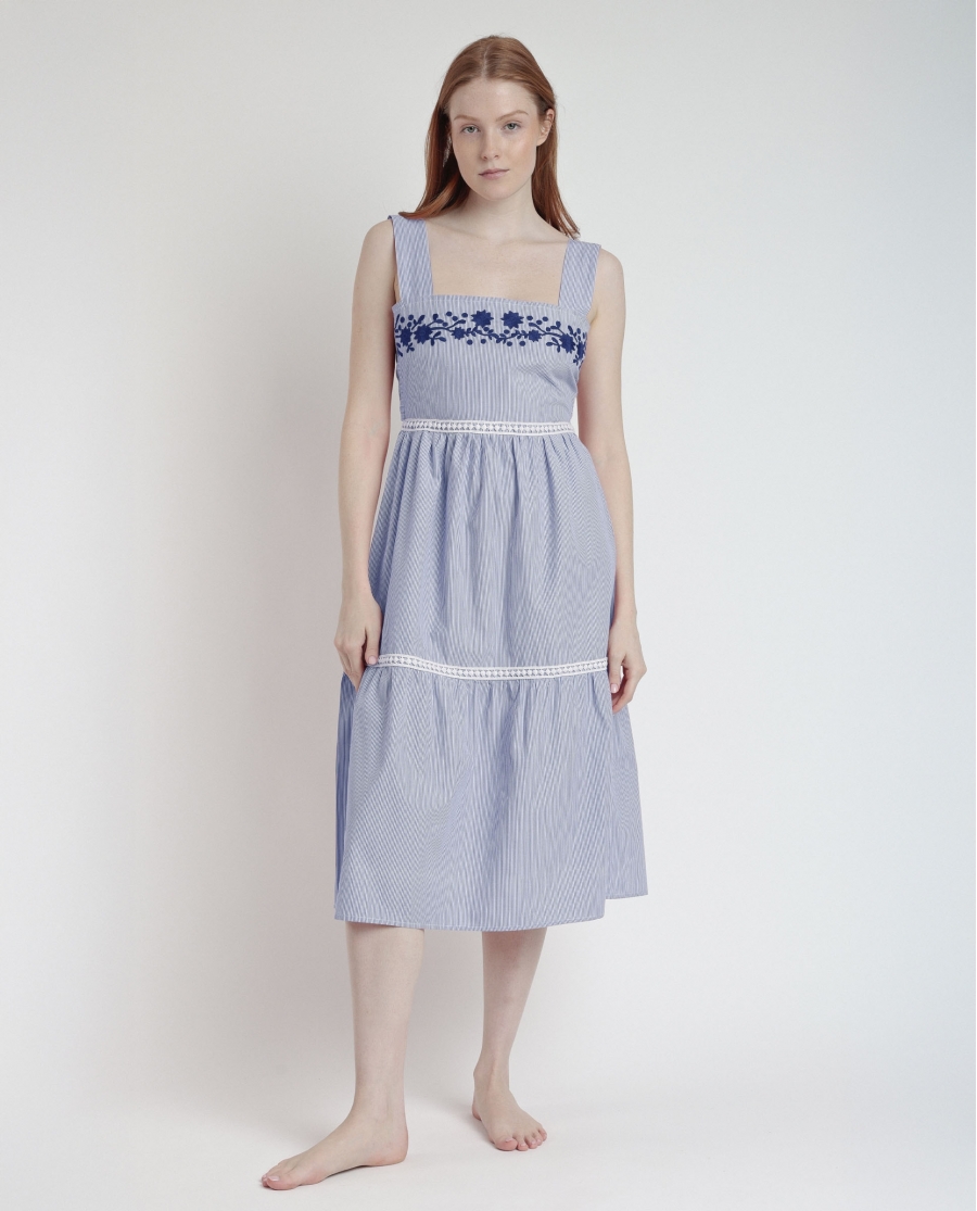 ADMAS Vestido Sin Mangas Sail Time para Mujer AZUL