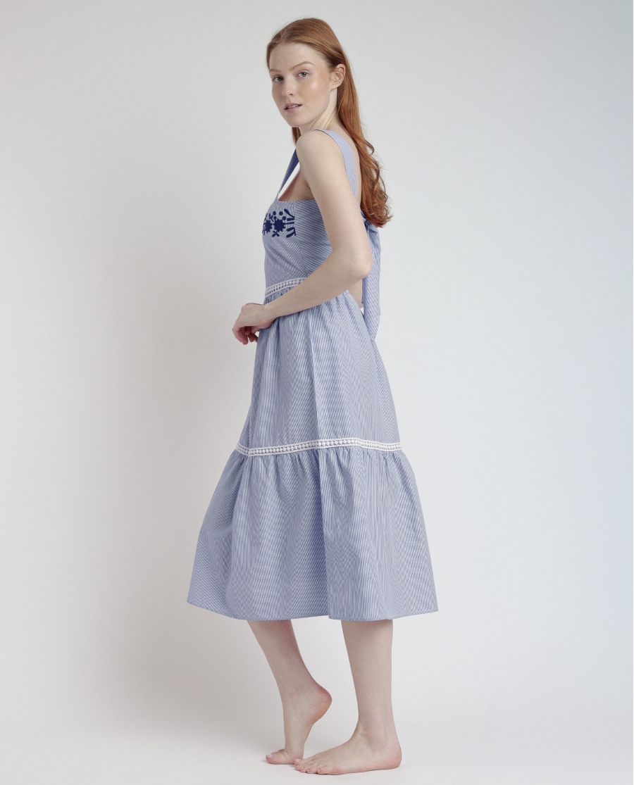 ADMAS Vestido Sin Mangas Sail Time para Mujer AZUL