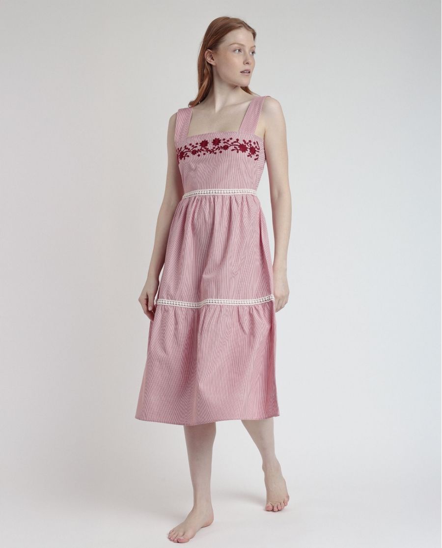 ADMAS Vestido Sin Mangas Sail Time para Mujer ROJO