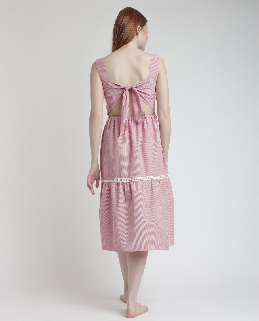 ADMAS Vestido Sin Mangas Sail Time para Mujer ROJO