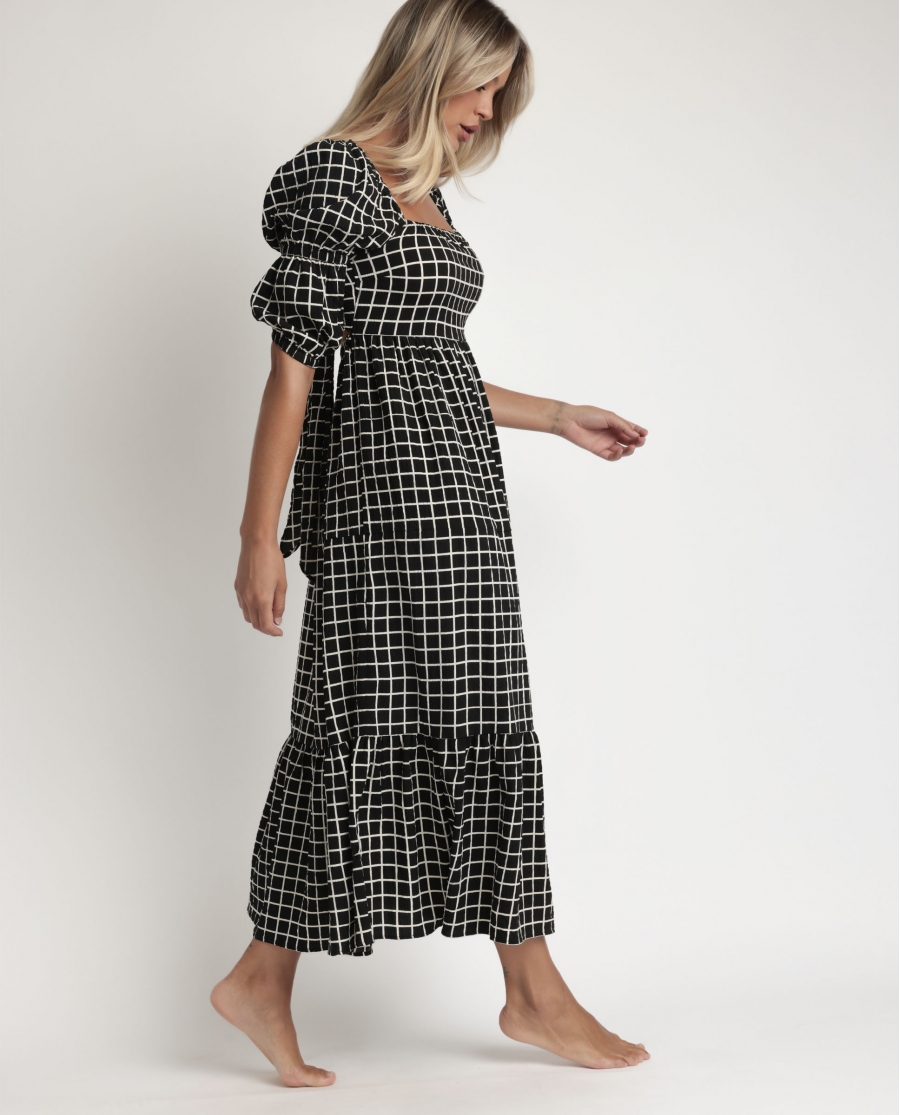ADMAS Vestido Manga Francesa Dreams para Mujer CHOCOLATE