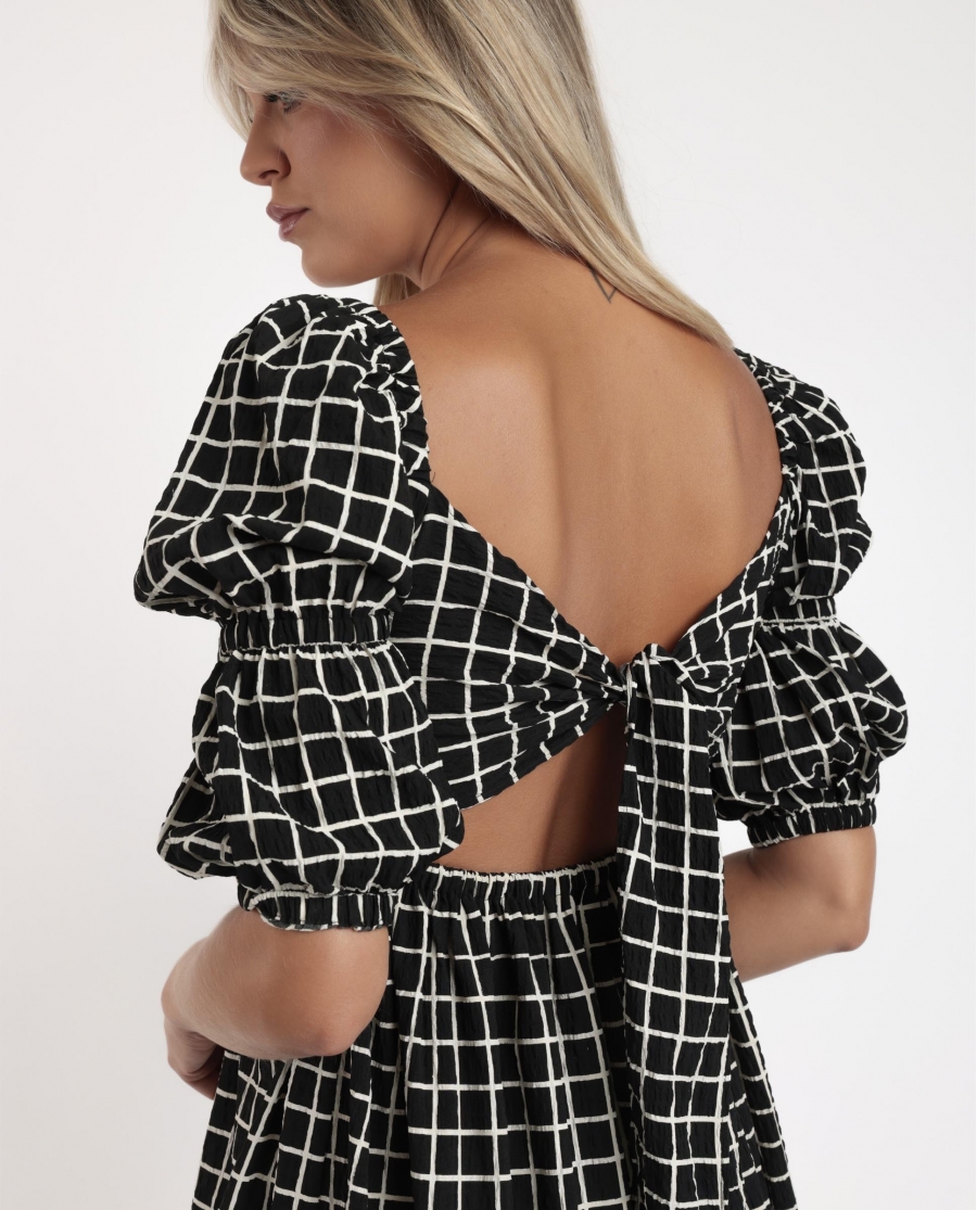 ADMAS Vestido Manga Francesa Dreams para Mujer CHOCOLATE