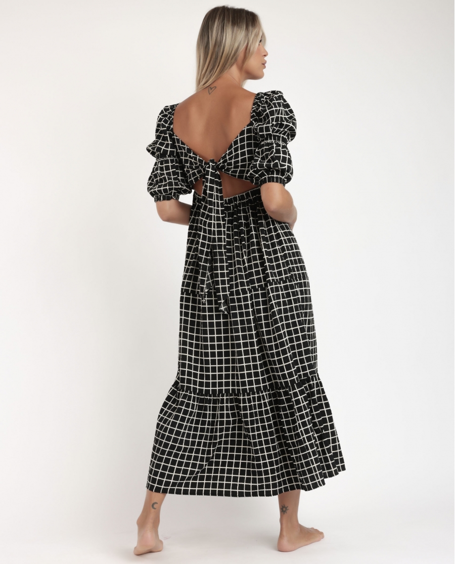 ADMAS Vestido Manga Francesa Dreams para Mujer CHOCOLATE