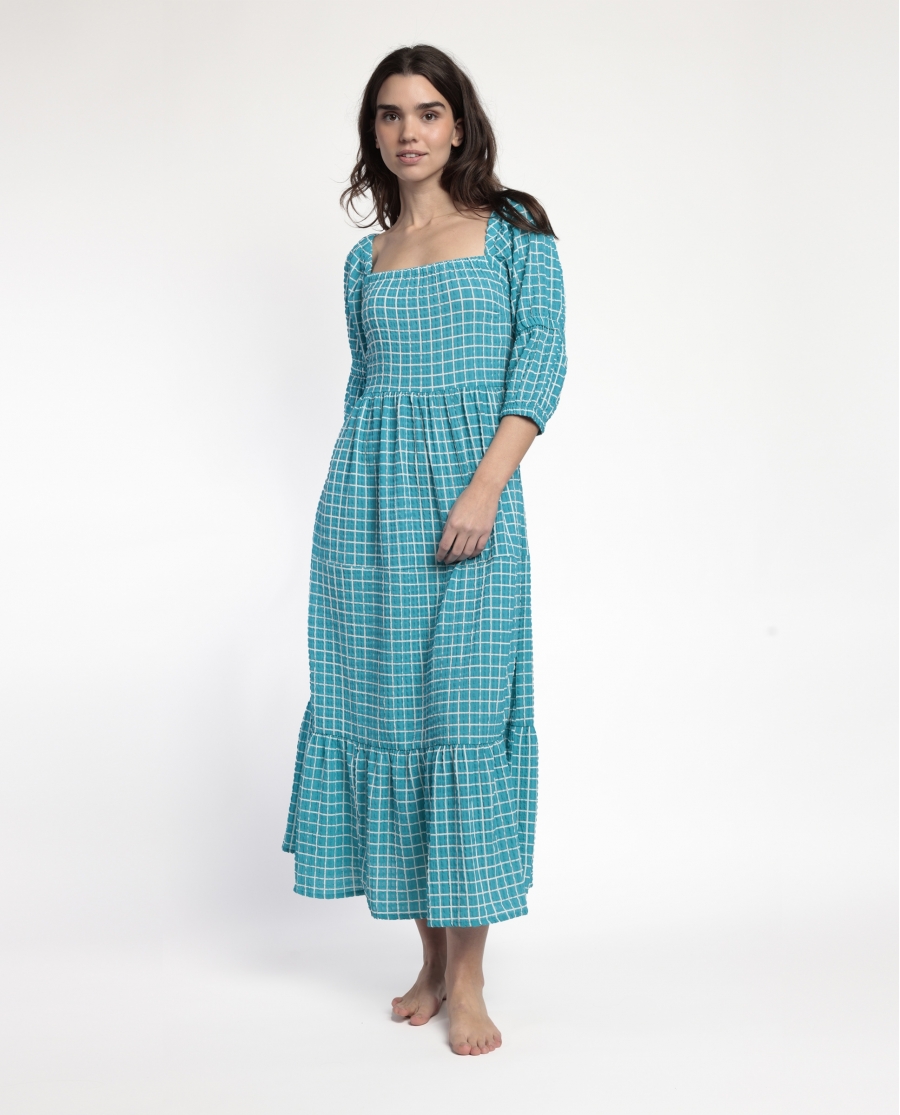 ADMAS Vestido Manga Francesa Dreams para Mujer OCEANO