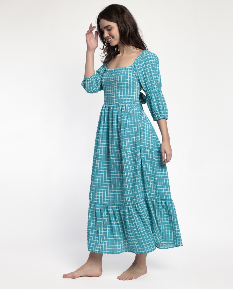 ADMAS Vestido Manga Francesa Dreams para Mujer OCEANO