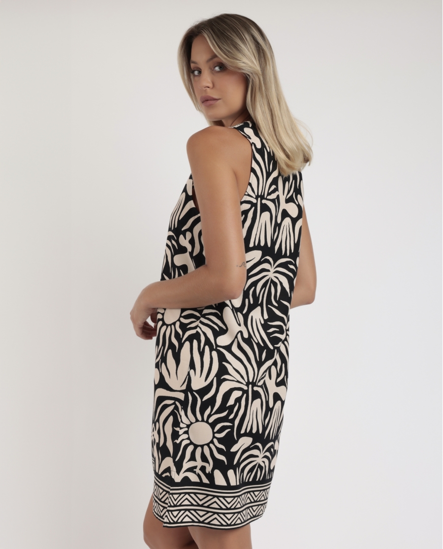 ADMAS Vestido Sin Mangas Sun Summer para Mujer NEGRO