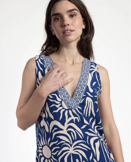ADMAS Vestido Sin Mangas Sun Summer para Mujer AZUL 2