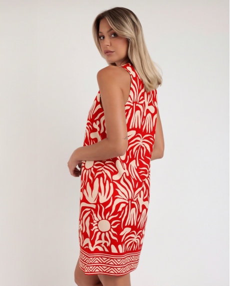 ADMAS Vestido Sin Mangas Sun Summer para Mujer ROJO 2