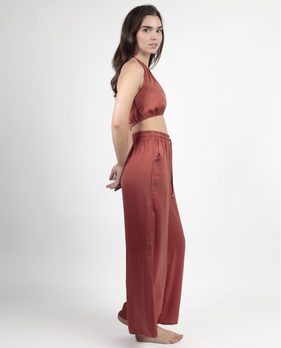 ADMAS Conjunto Top + Pantalón Satinee Beach para Mujer CALDERA