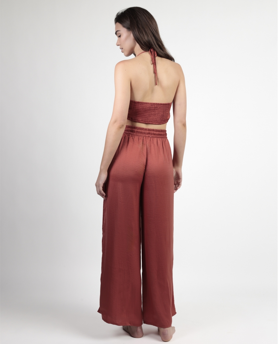 ADMAS Conjunto Top + Pantalón Satinee Beach para Mujer CALDERA