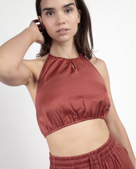 ADMAS Conjunto Top + Pantalón Satinee Beach para Mujer CALDERA 2
