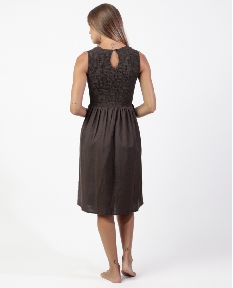 ADMAS Vestido Sin Mangas Nido Chocolate para Mujer CHOCOLATE 2