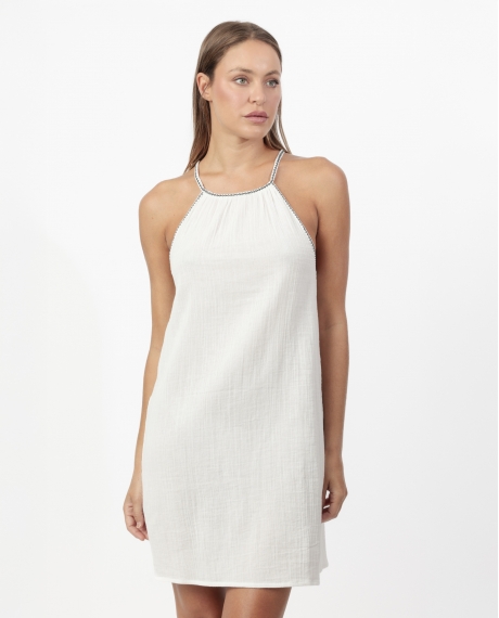 ADMAS Vestido Sin Mangas Mediterranean para Mujer BLANCO
