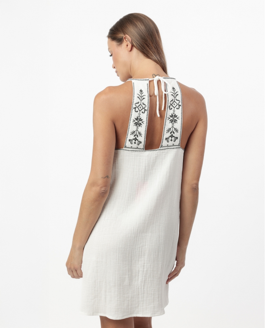 ADMAS Vestido Sin Mangas Mediterranean para Mujer BLANCO