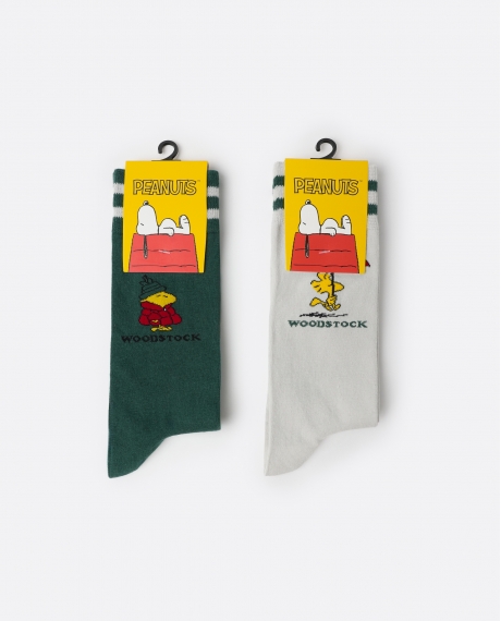PEANUTS Calcetín de Caña Normal Classic Peanuts para Hombre, (Caja de 6 pares) SURTIDO
