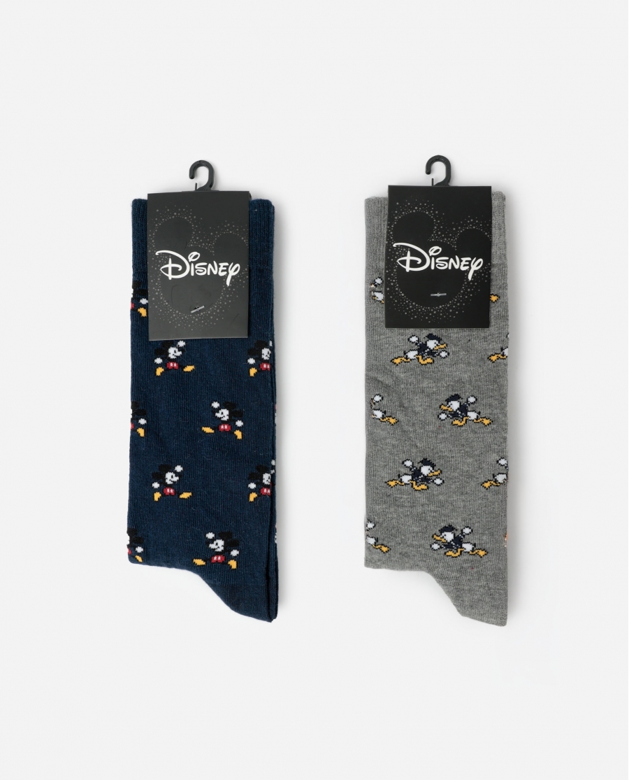 DISNEY Calcetín de Caña Normal Classic Pixel para Hombre, (Caja de 6 pares) SURTIDO