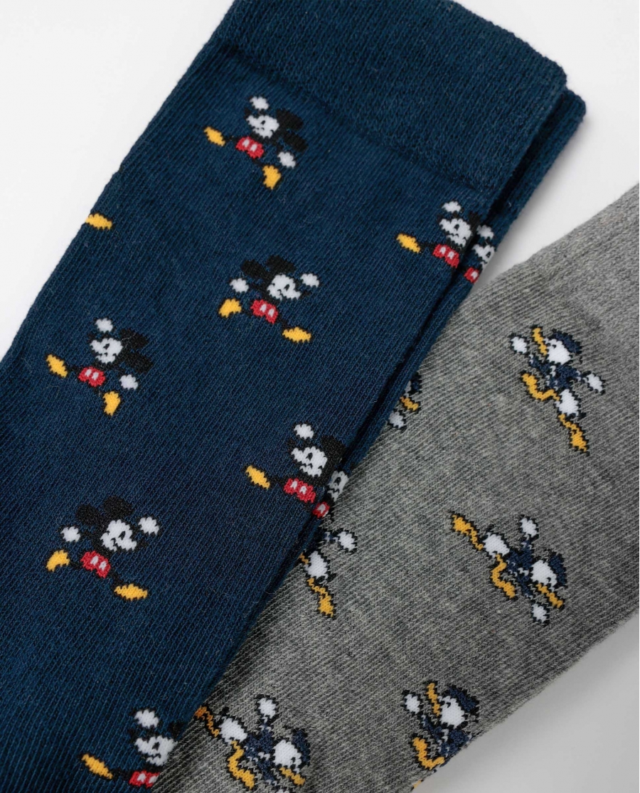 DISNEY Calcetín de Caña Normal Classic Pixel para Hombre, (Caja de 6 pares) SURTIDO