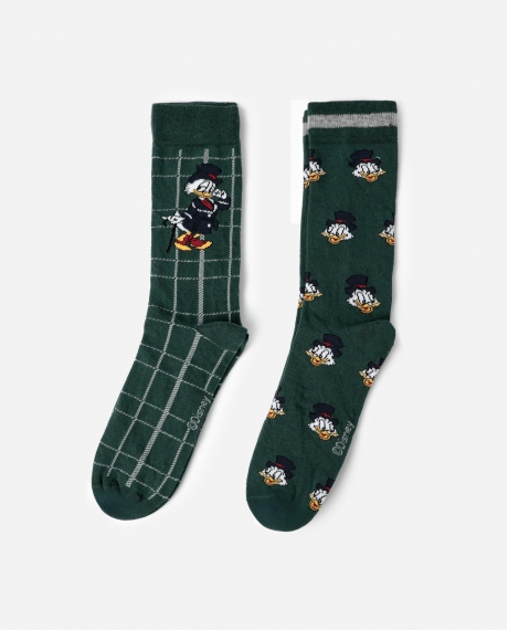 DISNEY Calcetín de Caña Normal Mcduck para Hombre, (Pack de 2 pares) PACK FANTASIA