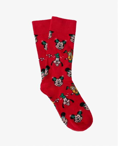 DISNEY Calcetín Party Friends para Hombre ROJO