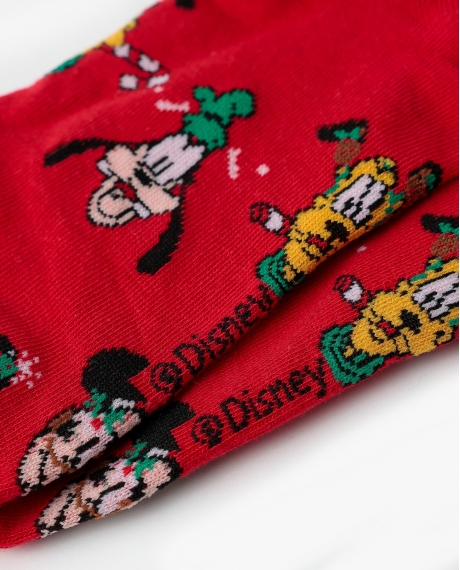 DISNEY Calcetín Party Friends para Hombre, (Caja de 12 pares) ROJO 2