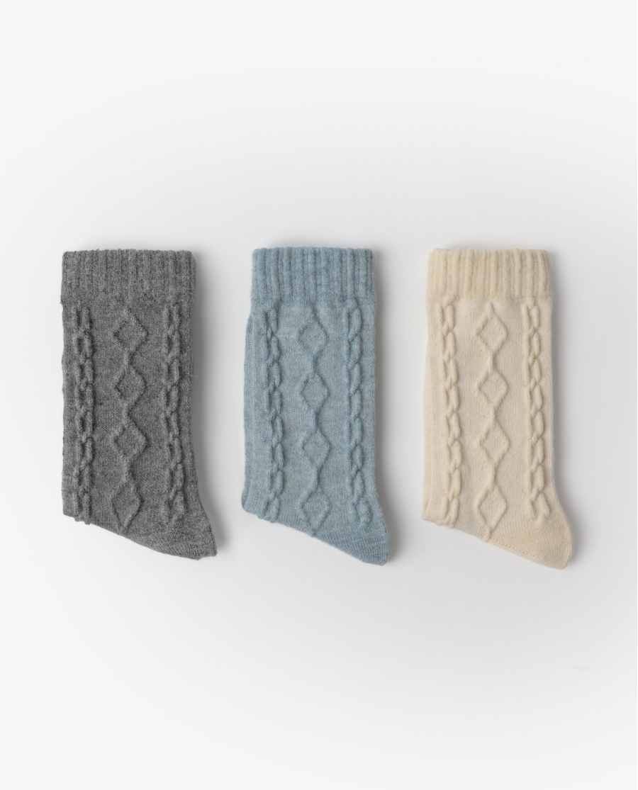ADMAS Calcetín de Caña Normal Textura para Mujer, (Caja de 6 pares) SURTIDO