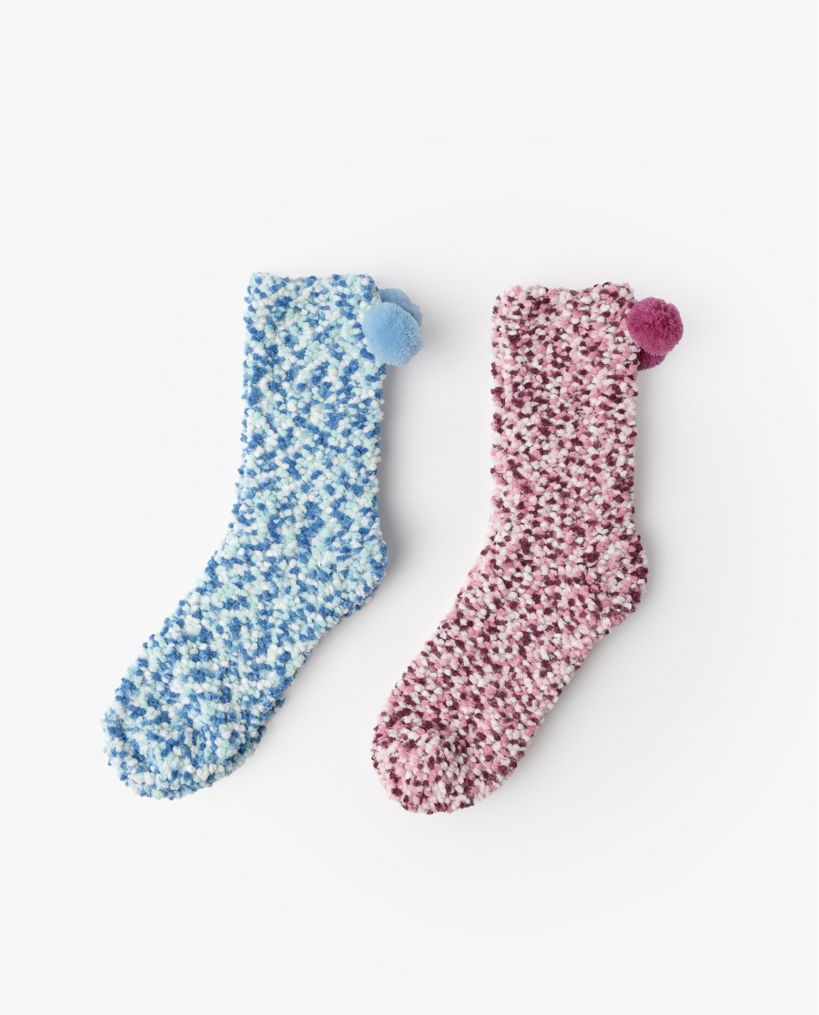 ADMAS Calcetín de Caña Normal Chenille para Mujer, (Caja de 6 pares) SURTIDO
