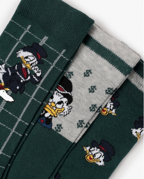 DISNEY Calcetín Mediano McDuck Rich para Hombre, (Caja de 3 unidades) PACK FANTASIA 2