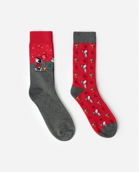 PEANUTS Calcetín HoHo Mood para Hombre, (Pack 2 pares / Caja de 12 packs) PACK FANTASIA