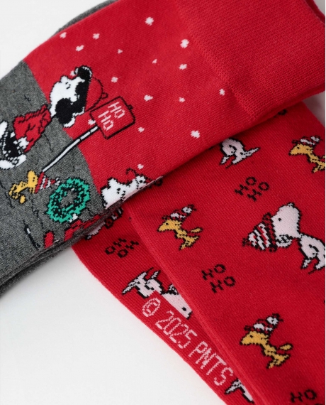 PEANUTS Calcetín HoHo Mood para Hombre, (Pack 2 pares / Caja de 12 packs) PACK FANTASIA 2