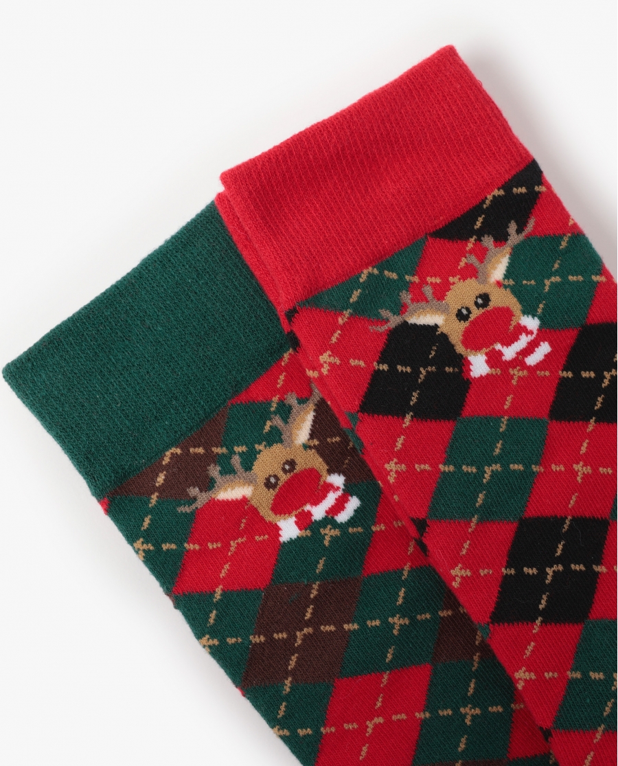 ADMAS Calcetín 2 Pares Reindeer Unisex PACK FANTASIA