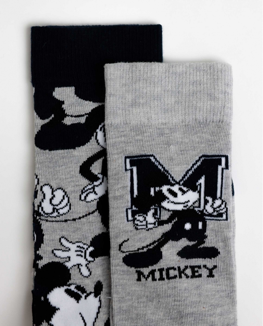 DISNEY Calcetín Mickey Jeans para Mujer, (Caja de 6 unidades) SURTIDO