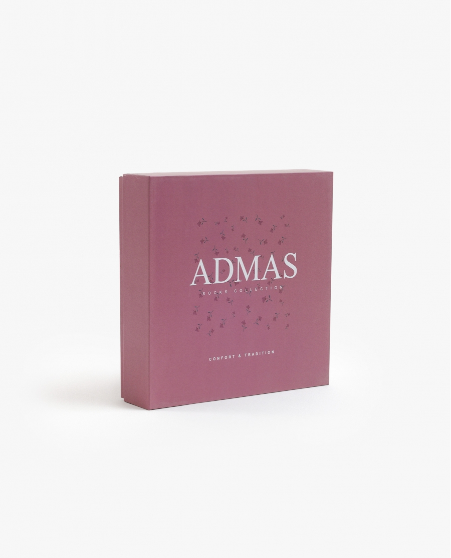 ADMAS Calcetín Mediano Art Is Flowers para Mujer, (Caja de 12 unidades) SURTIDO