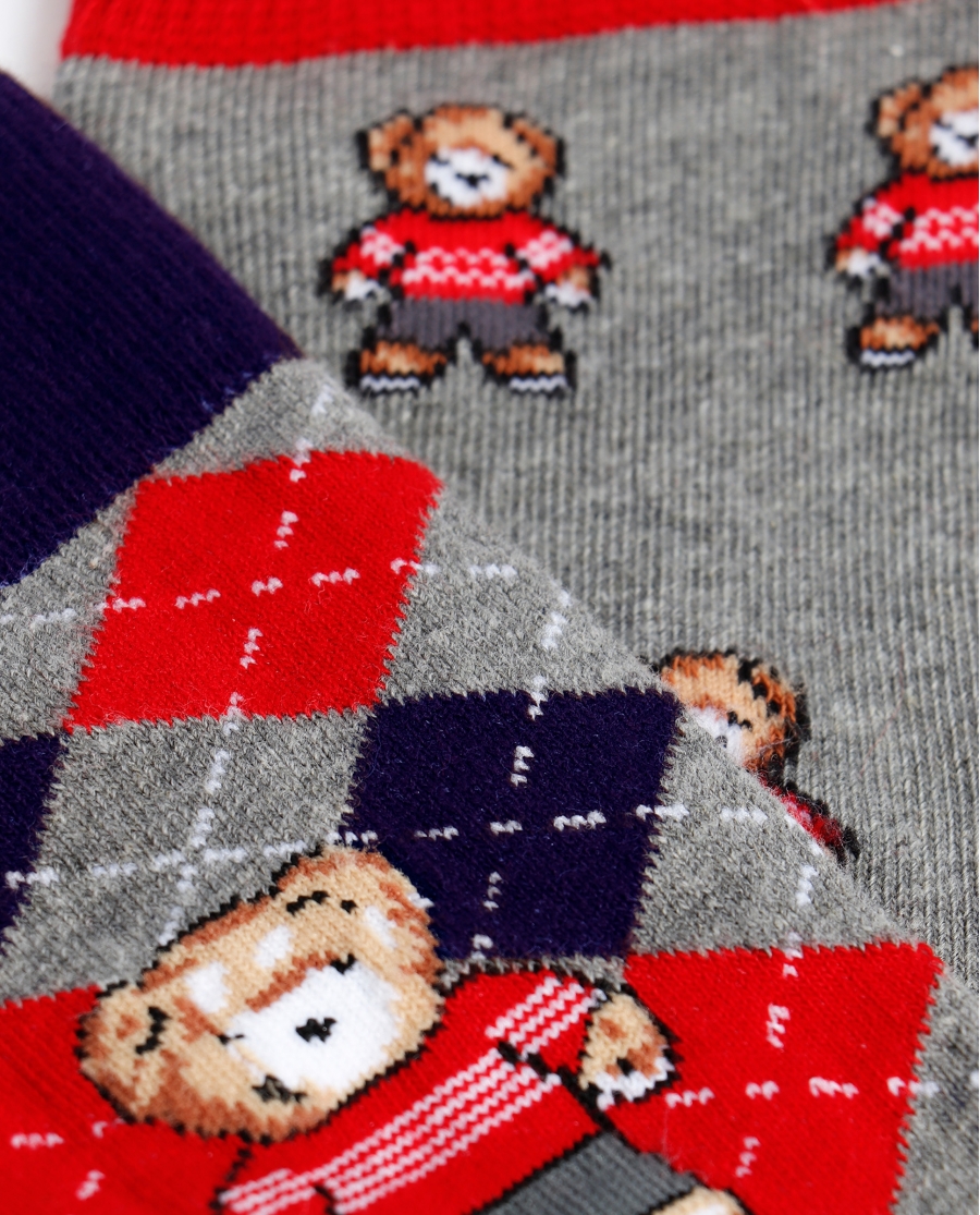 ADMAS Calcetín Mediano My Bear para Hombre PACK-COLOR