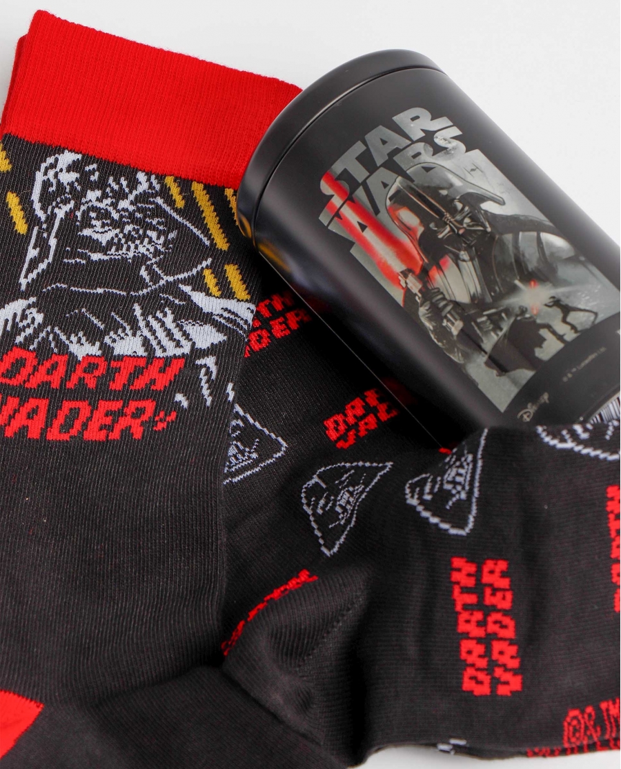 STAR WARS Calcetines Dark Side Bote Metal Regalo para Hombre PACK FANTASIA