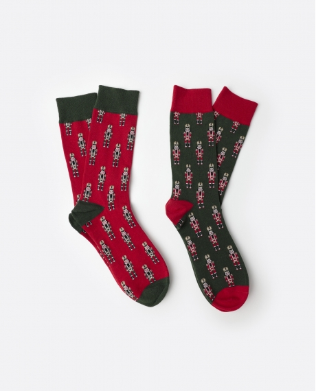 ADMAS Calcetín Mediano Nutcracker para Hombre, (Packs 2 pares / Caja de 12 unidades) PACK FANTASIA