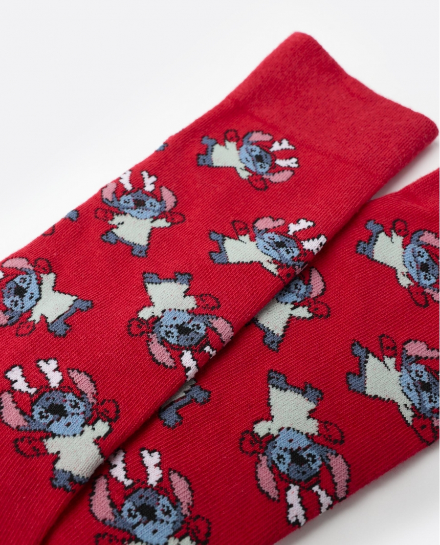 DISNEY Calcetín Stitch Happy Holidays Unisex, (Pack 2 pares) PACK FANTASIA
